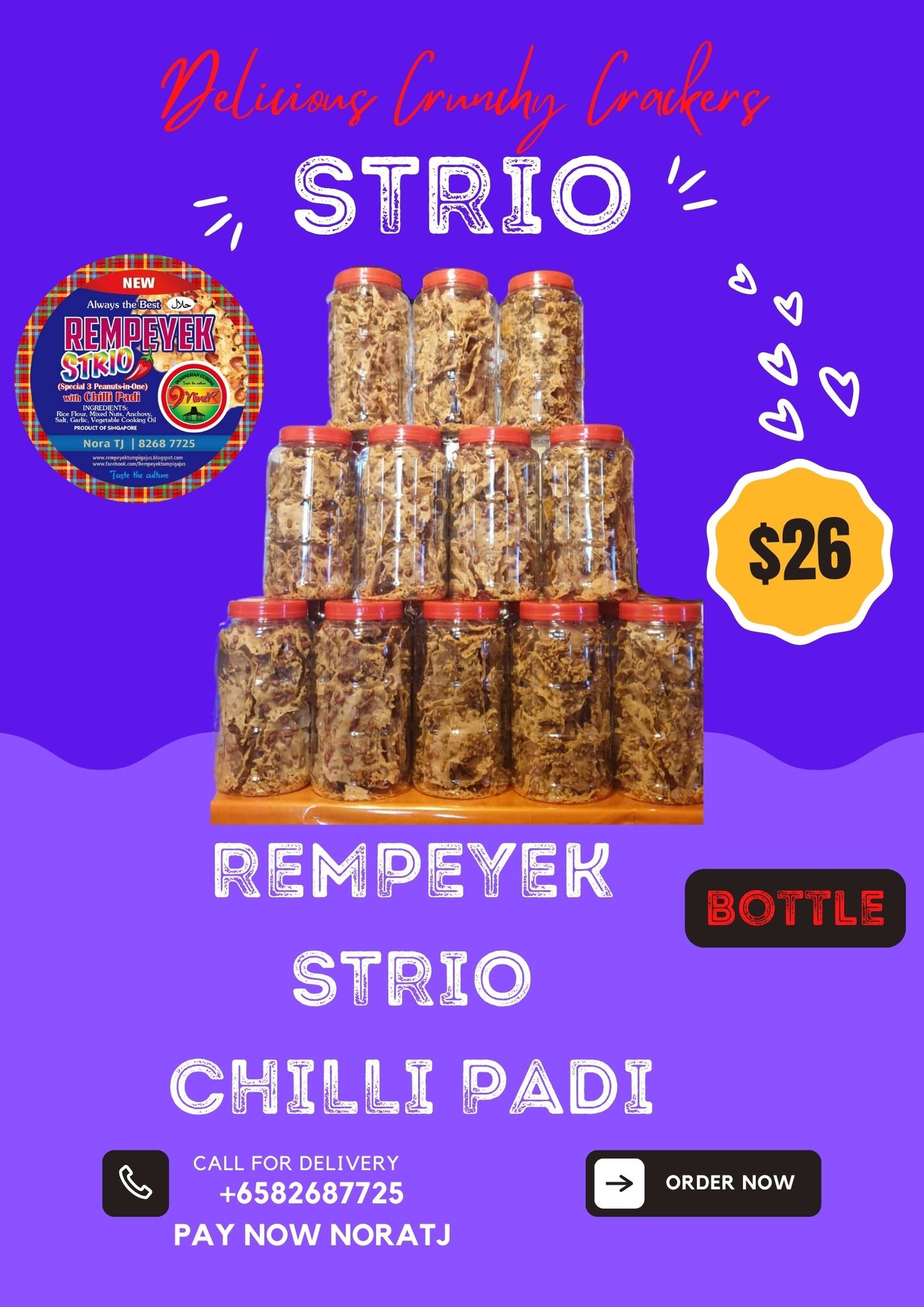 REMPEYEK STRIO CHILI PADI BOTTLE