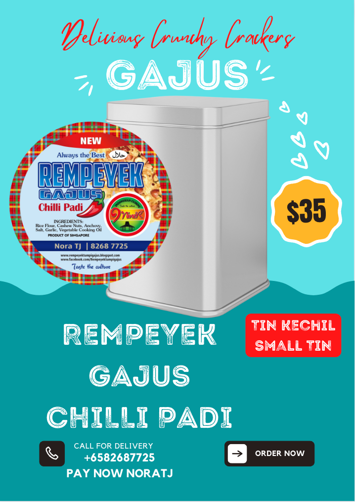 REMPEYEK GAJUS CHILI PADI SMALL TIN